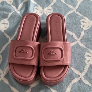 Coach Mauve Slide Sandals